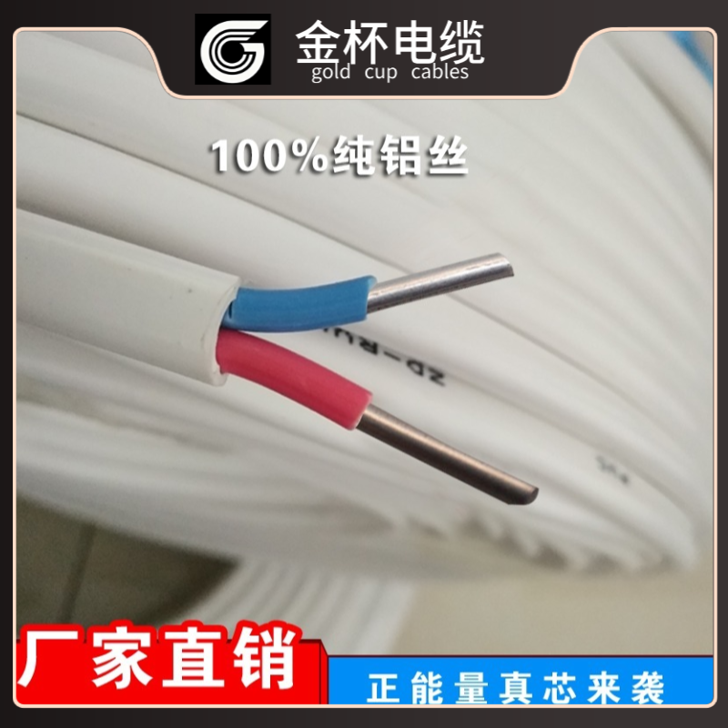 【BLVVB】金杯电线电缆2芯3芯硬铝护套线户外防老化家装用平行线