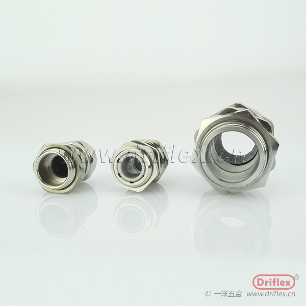 铜镀镍电缆接头金属格兰头含橡胶垫圈M12*1.5-M50*1.5