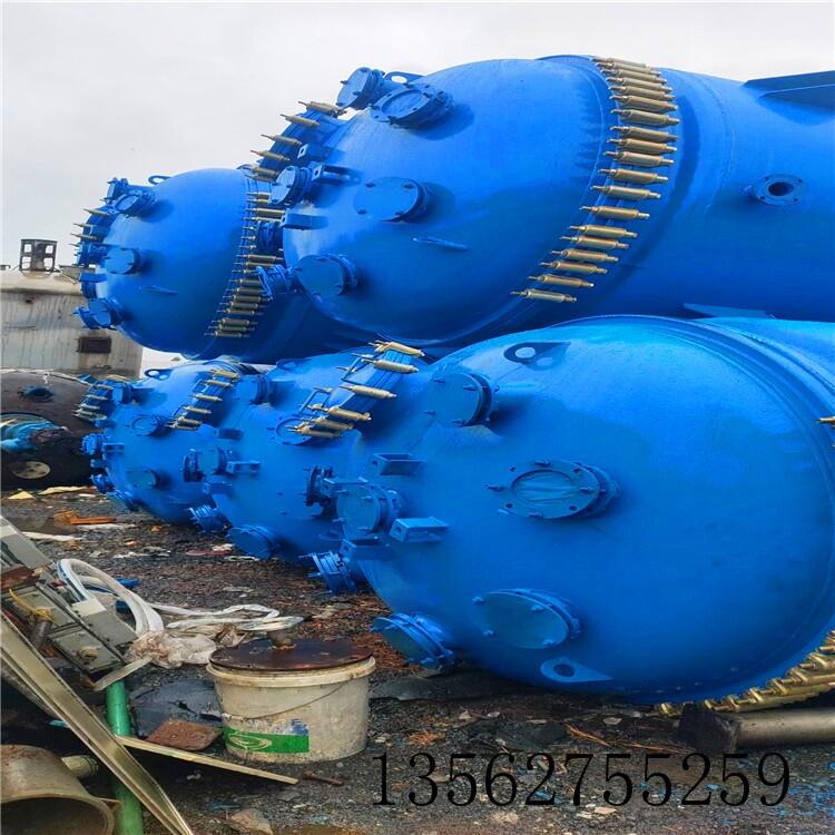 济宁着急出售二手6吨不锈钢盘管保温搅拌罐,3000L搪瓷反应釜