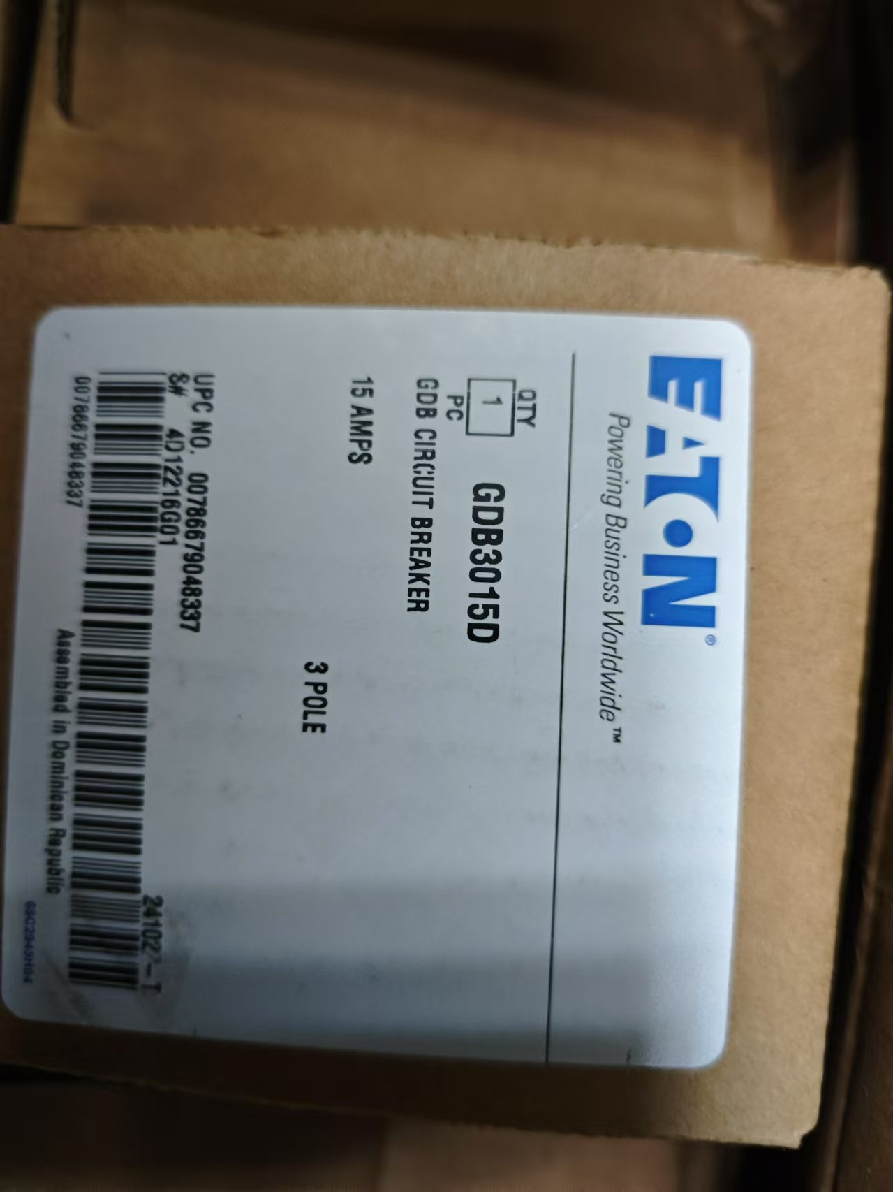 GDB3015D· Eaton GDB3015D circuit breaker