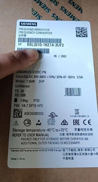 ӴG120CƵƹģ1.5kW6SL3210-1KE14-3UF2